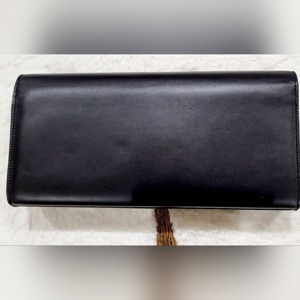 Yves Saint Laurent Kate Tassel Leather Black Clutch Handbag - Picture 3 of 9